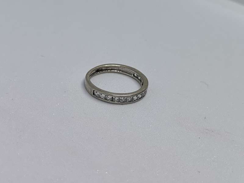 Silver Half-Eternity Ring