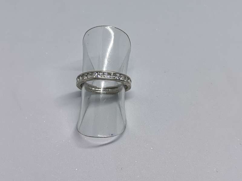 Silver Half-Eternity Ring