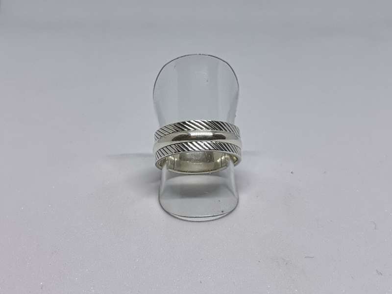 Patterned Silver Ring