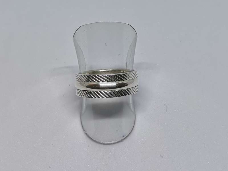 Patterned Silver Ring