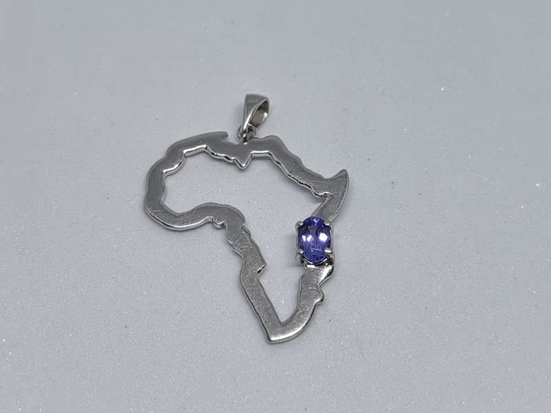 Silver Africa Pendant