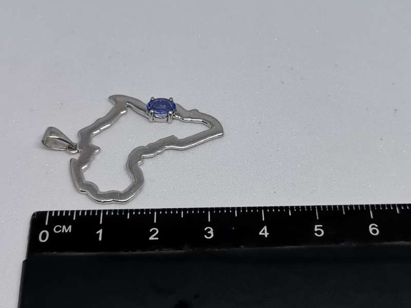 Silver Africa Pendant