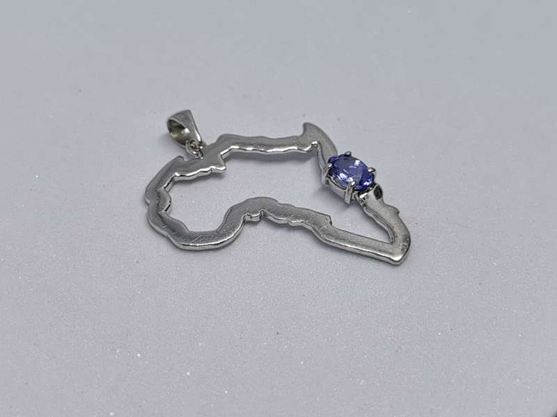Silver Africa Pendant