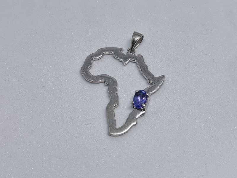 Silver Africa Pendant