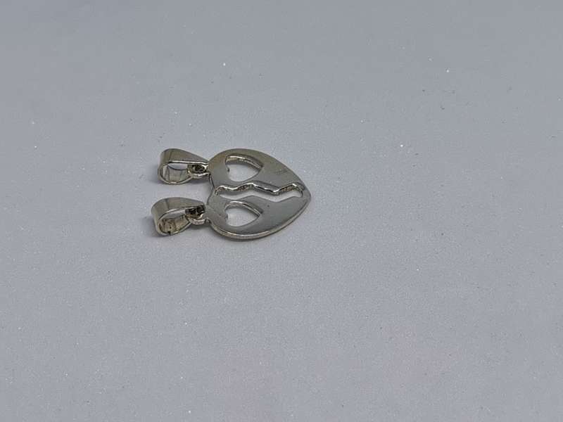 Silver Friendship Heart Pendant