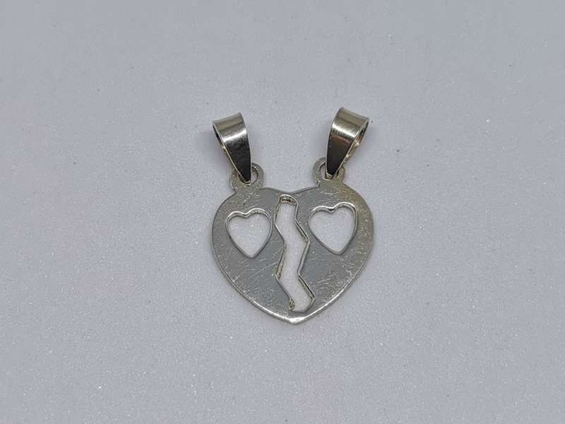 Silver Friendship Heart Pendant