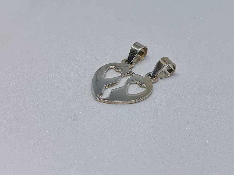 Silver Friendship Heart Pendant