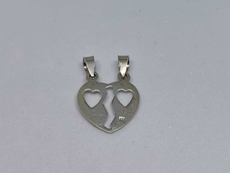 Silver Friendship Heart Pendant