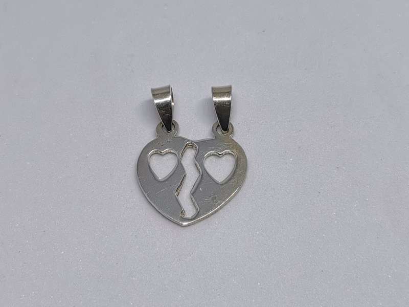 Silver Friendship Heart Pendant