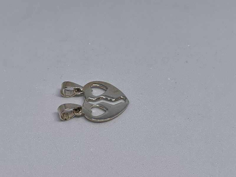 Silver Friendship Heart Pendant