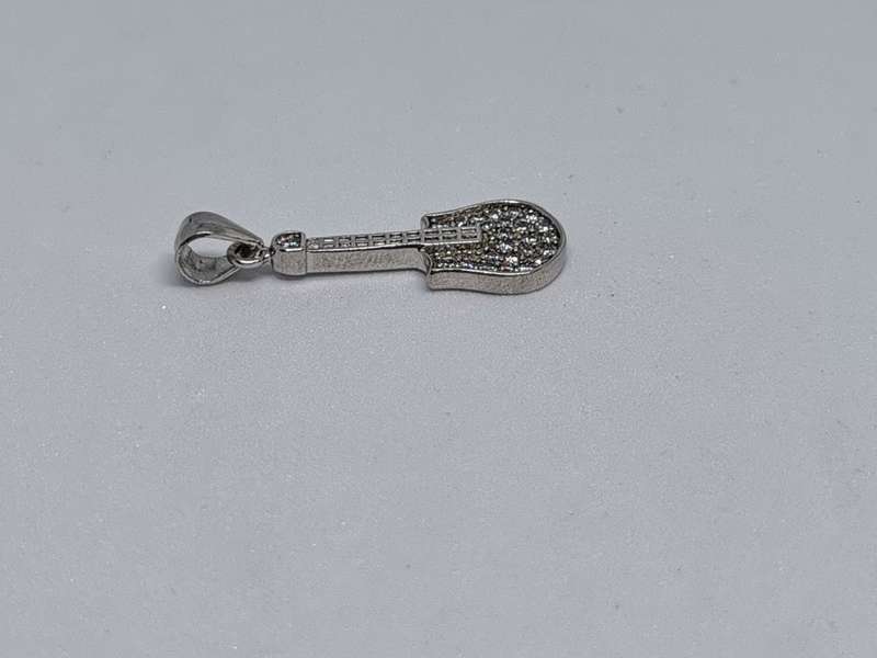 Silver Guitar Pendant