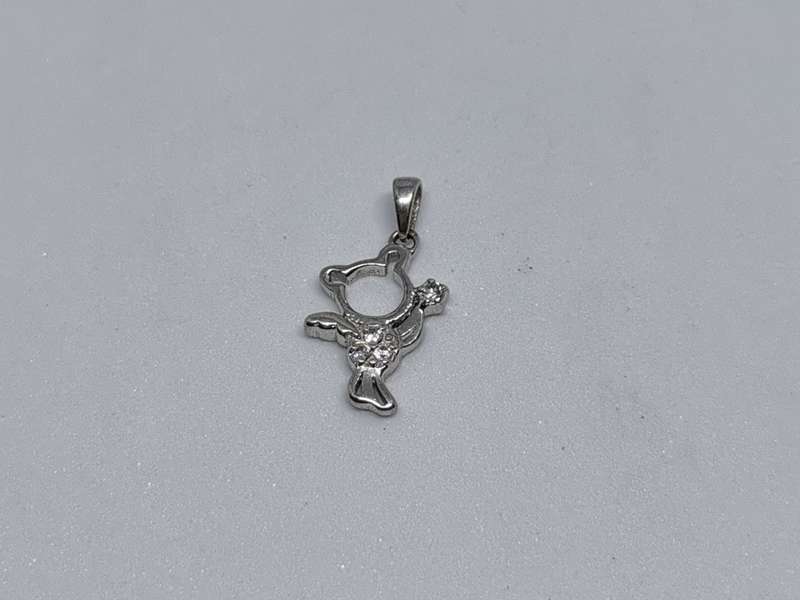 Silver Teddy Bear Pendant