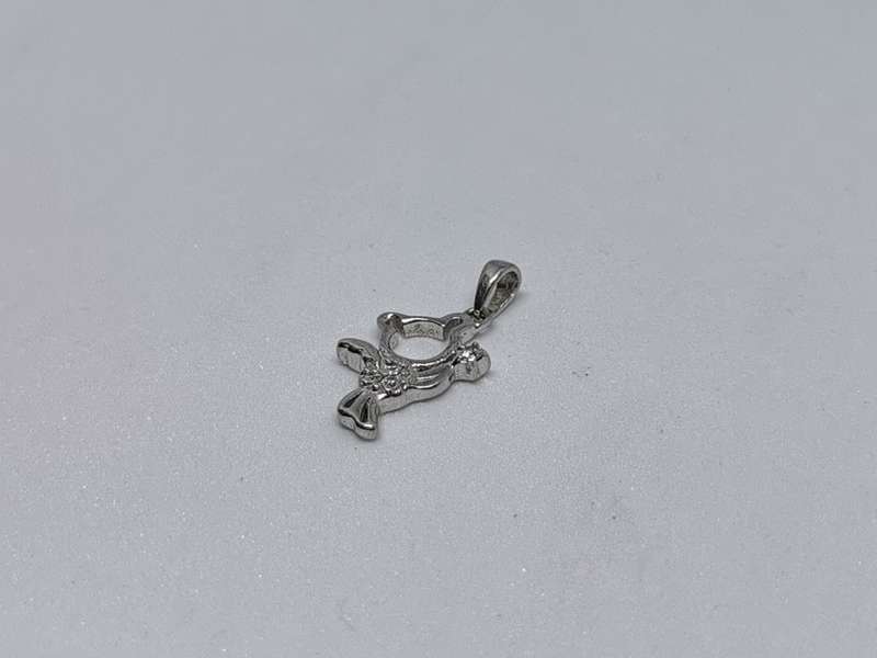 Silver Teddy Bear Pendant