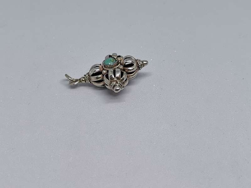 Silver Double Dorje Pendant