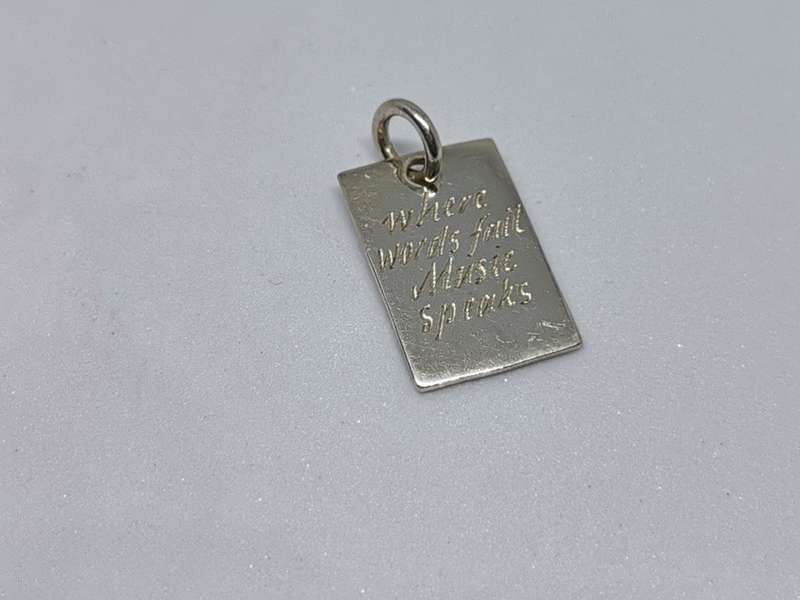 Silver Music Pendant