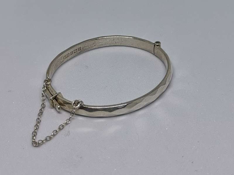 Detailed Silver Bracelet
