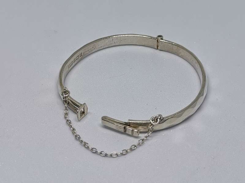 Detailed Silver Bracelet