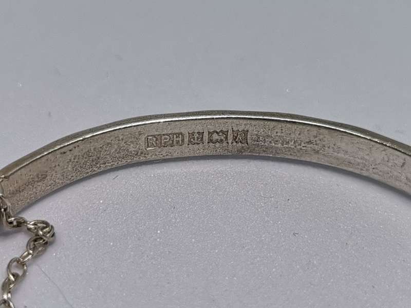 Detailed Silver Bracelet