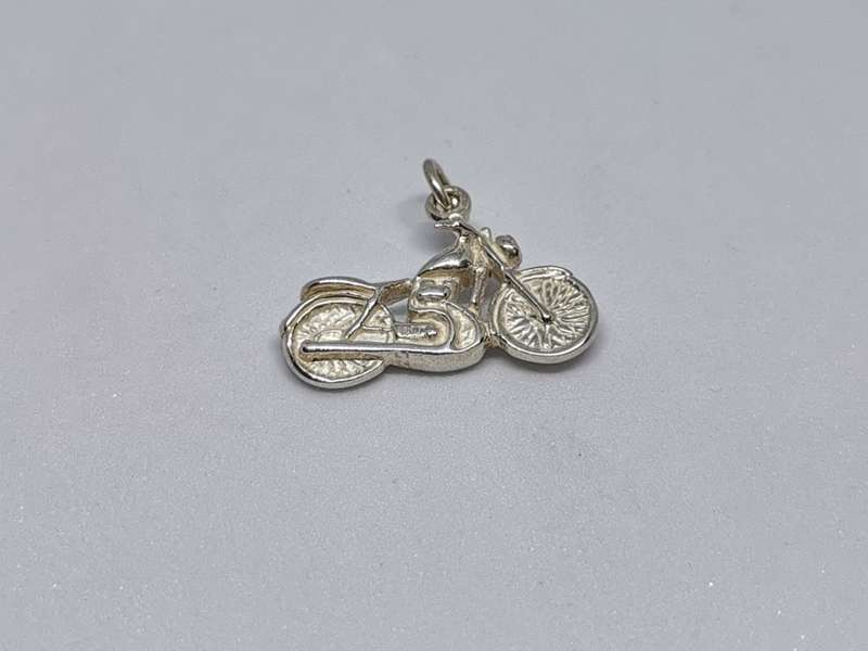 Silver Motorbike Charm