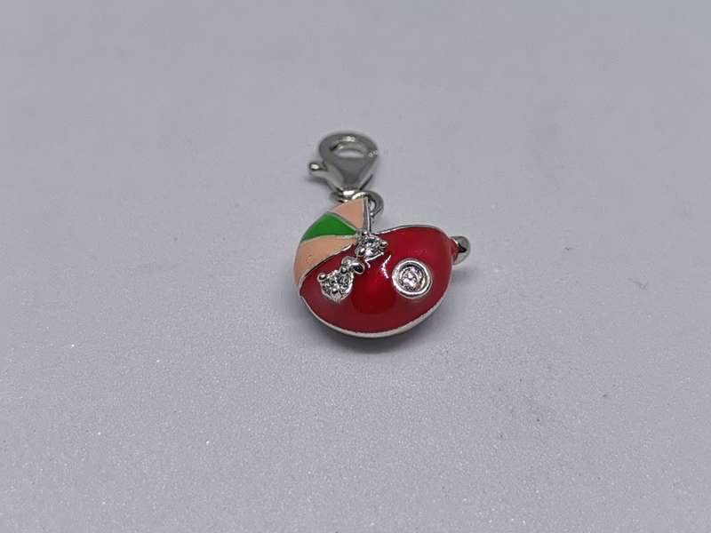 Silver Baby Carriage Charm
