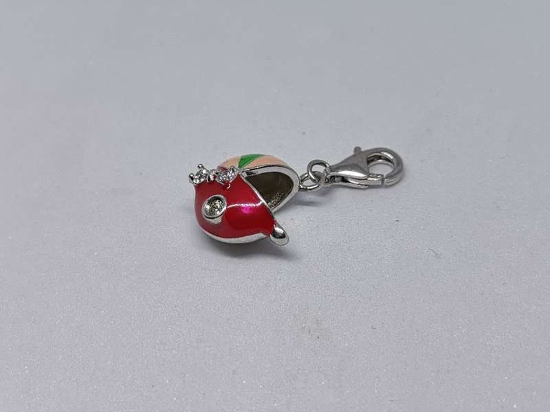 Silver Baby Carriage Charm