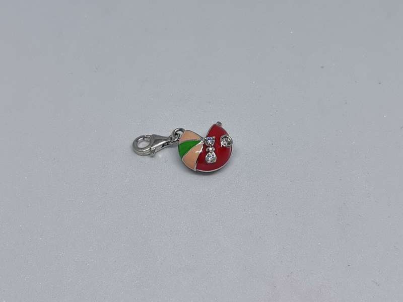 Silver Baby Carriage Charm
