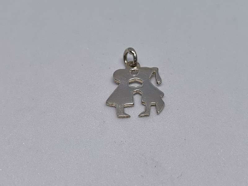 Silver Kissing Couple Charm