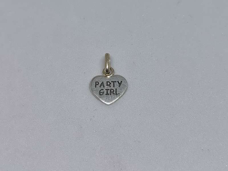 Silver Party Girl Charm