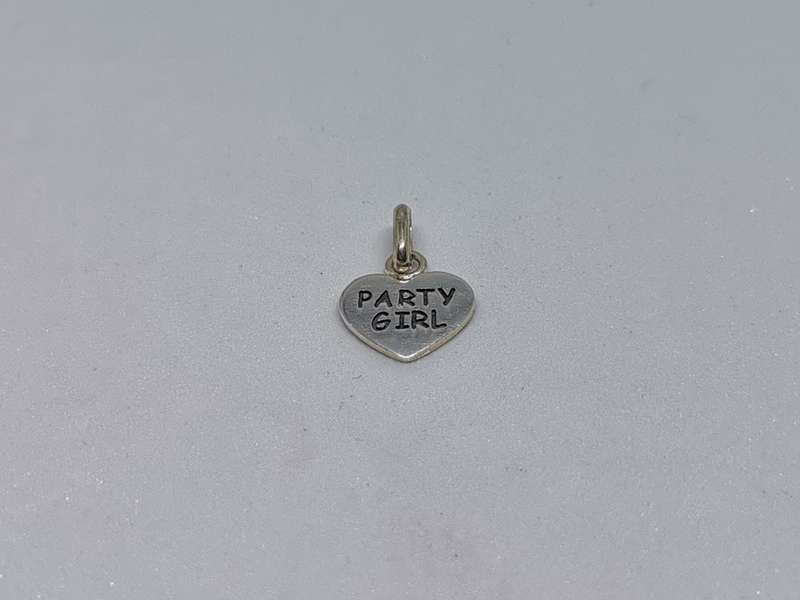 Silver Party Girl Charm