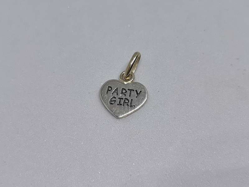 Silver Party Girl Charm