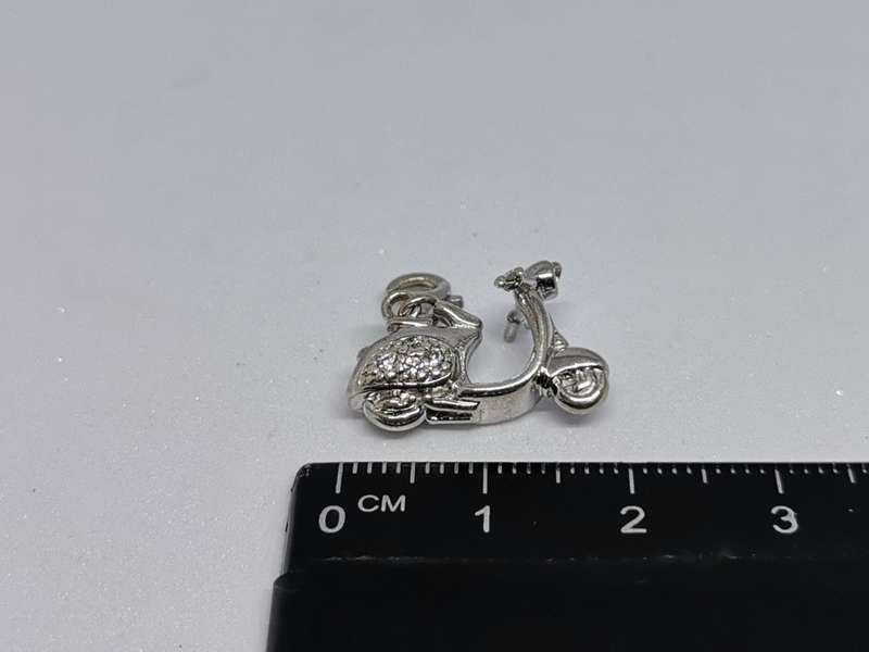 Silver Scooter Charm