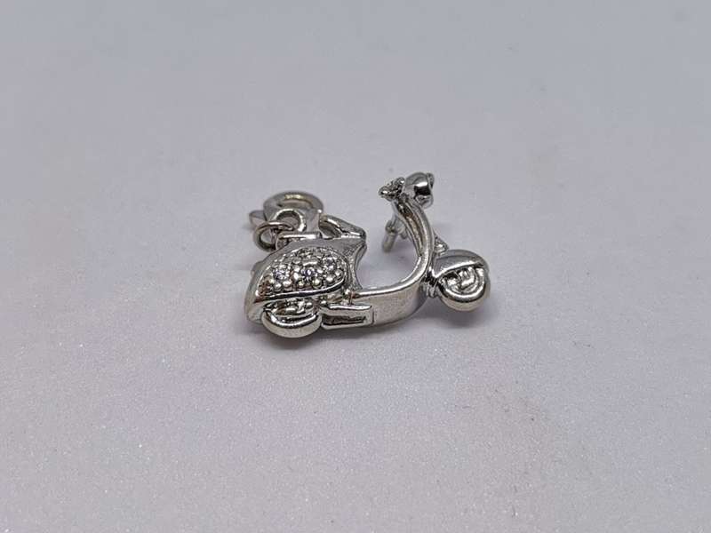 Silver Scooter Charm