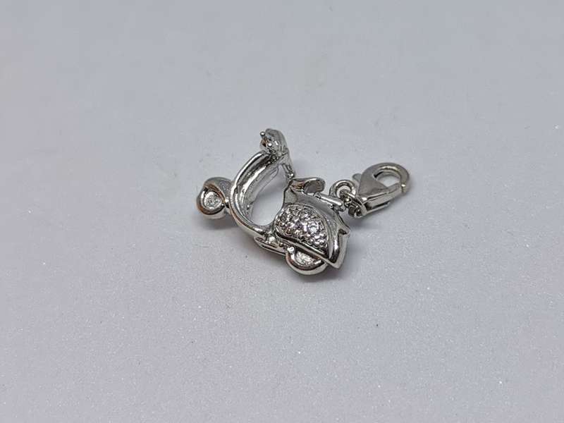 Silver Scooter Charm