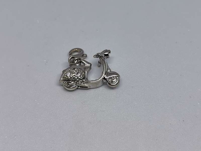 Silver Scooter Charm