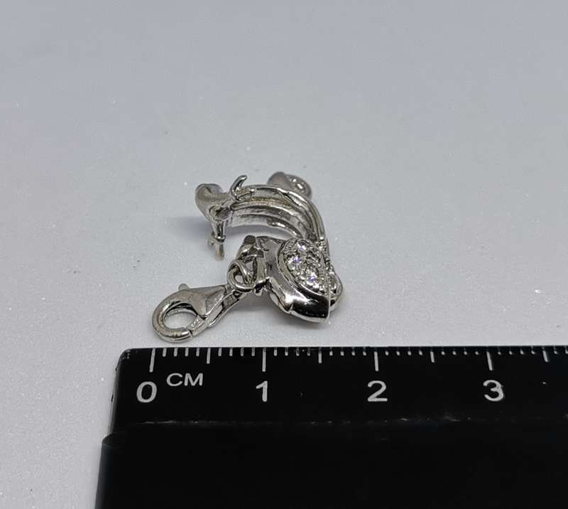Silver Scooter Charm