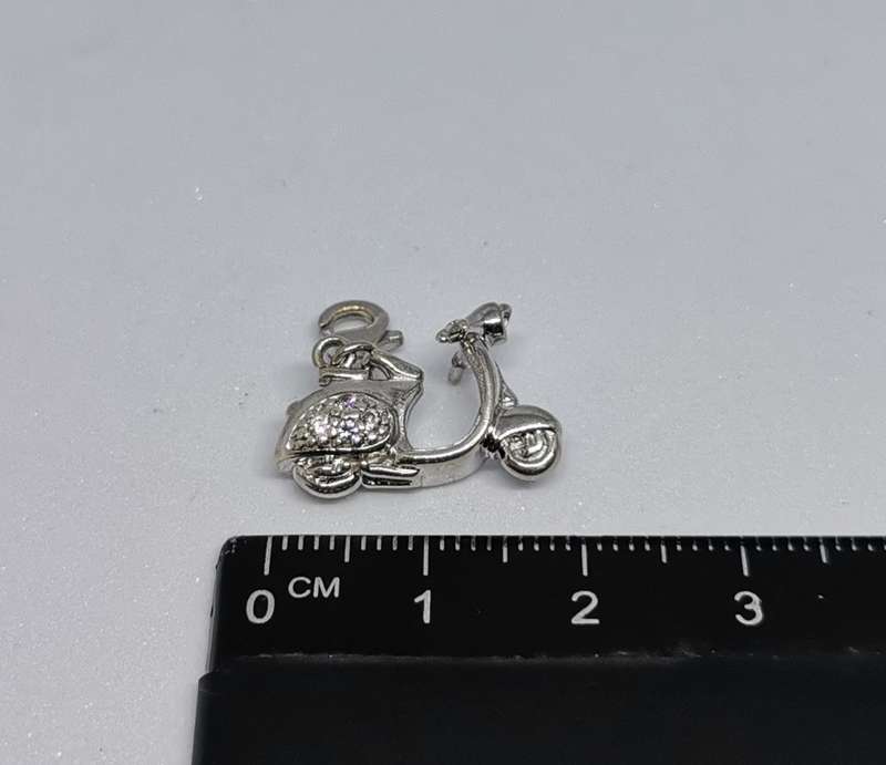 Silver Scooter Charm