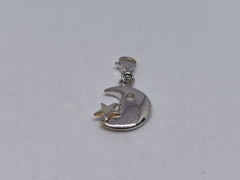 Silver Moon Charm