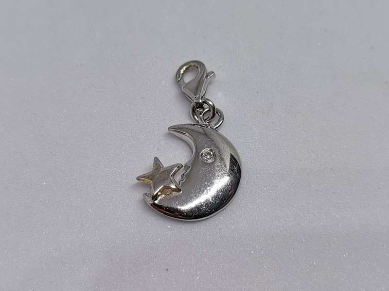 Silver Moon Charm
