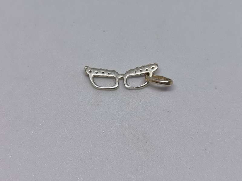 Silver Glasses Charm