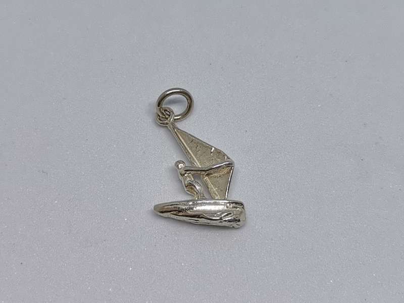 Silver Windsurfer Charm