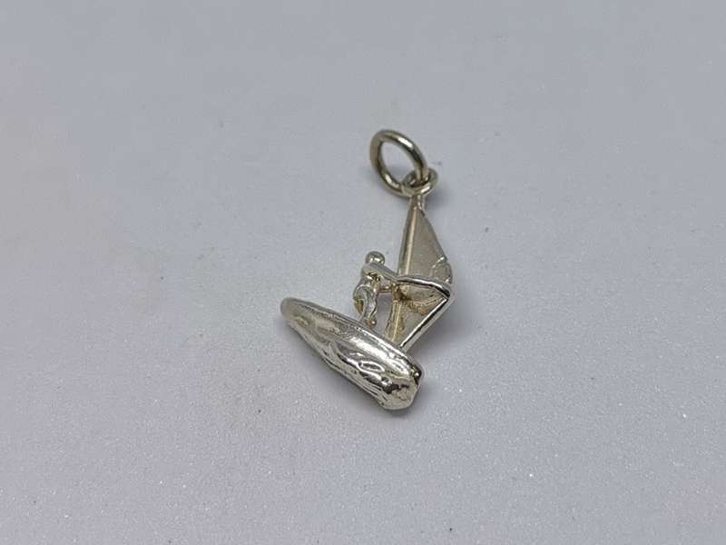 Silver Windsurfer Charm