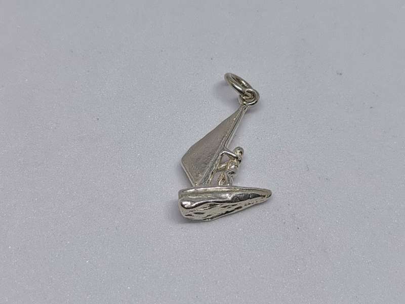 Silver Windsurfer Charm