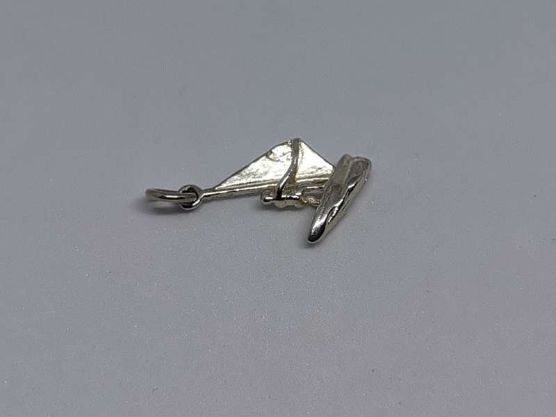 Silver Windsurfer Charm