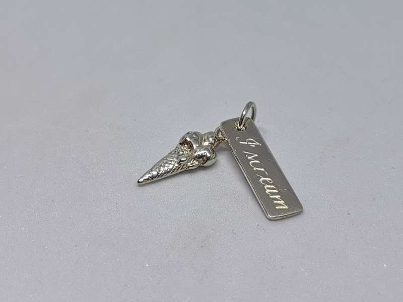Silver Ironic Icecream Charm