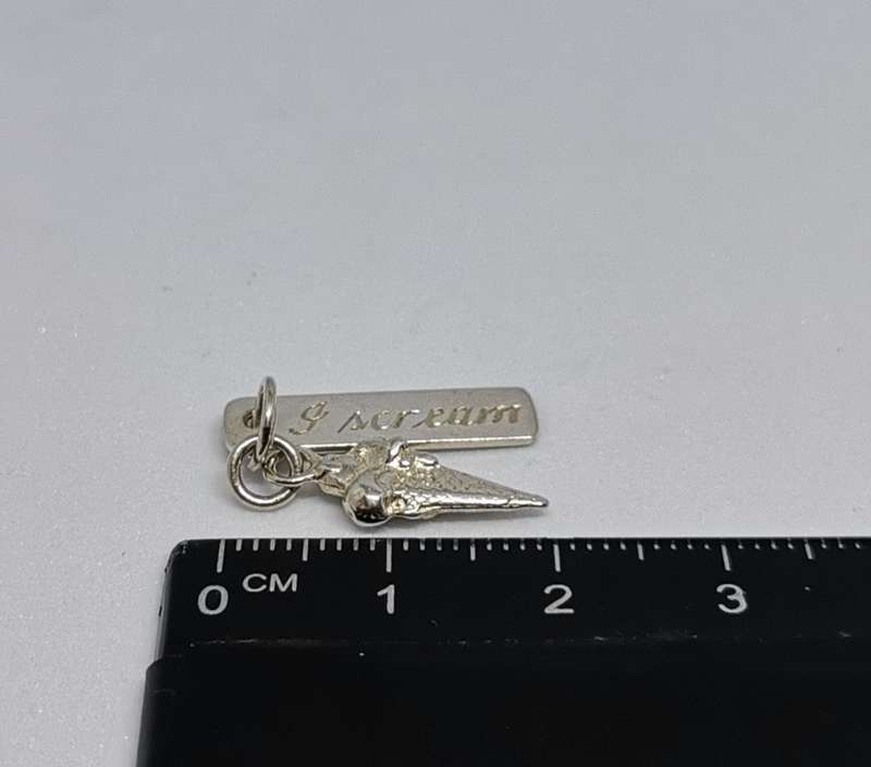 Silver Ironic Icecream Charm