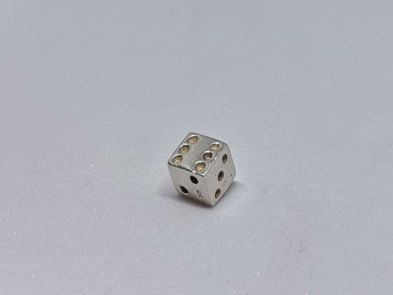 Silver Dice Charm