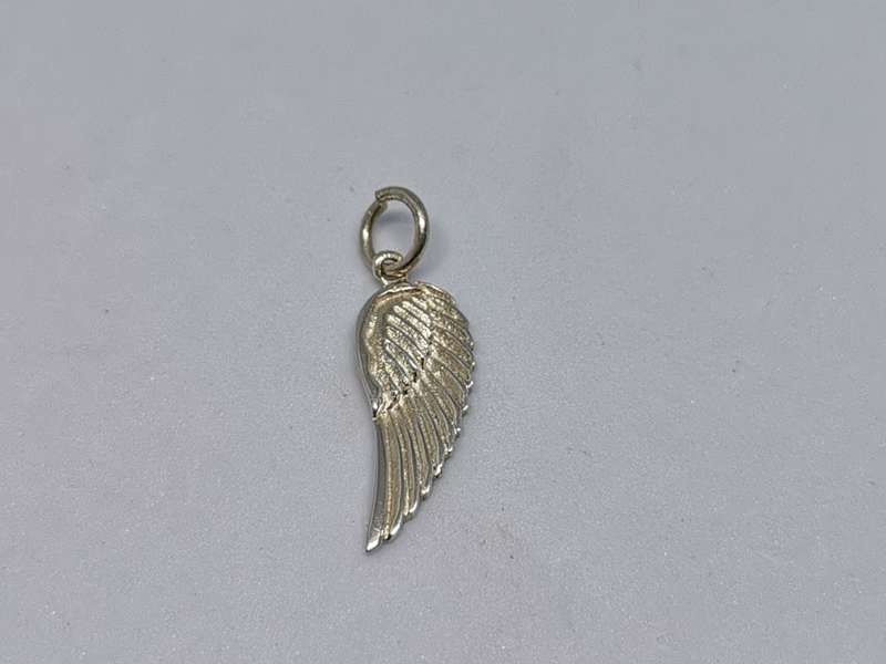 Silver Angel Wing Charm