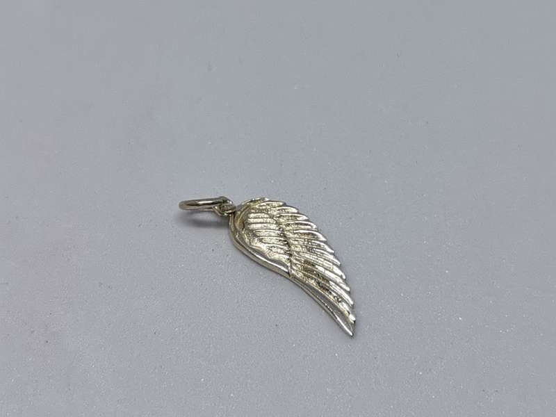 Silver Angel Wing Charm