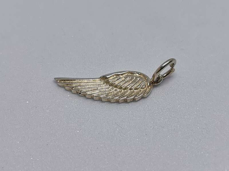 Silver Angel Wing Charm