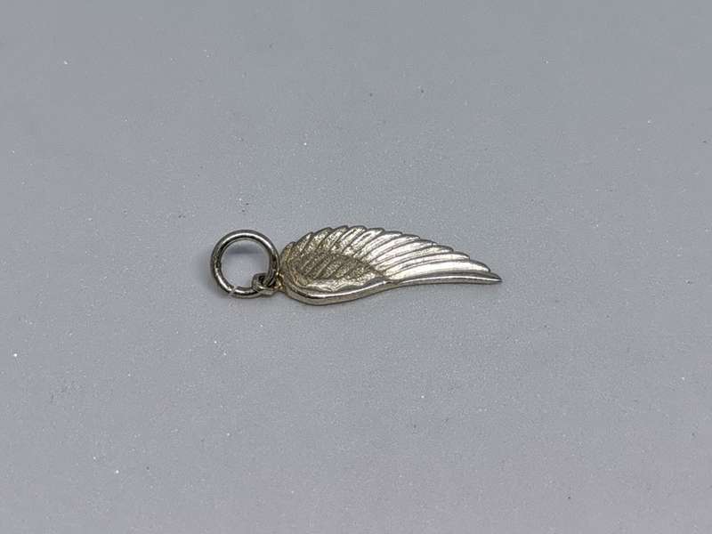 Silver Angel Wing Charm
